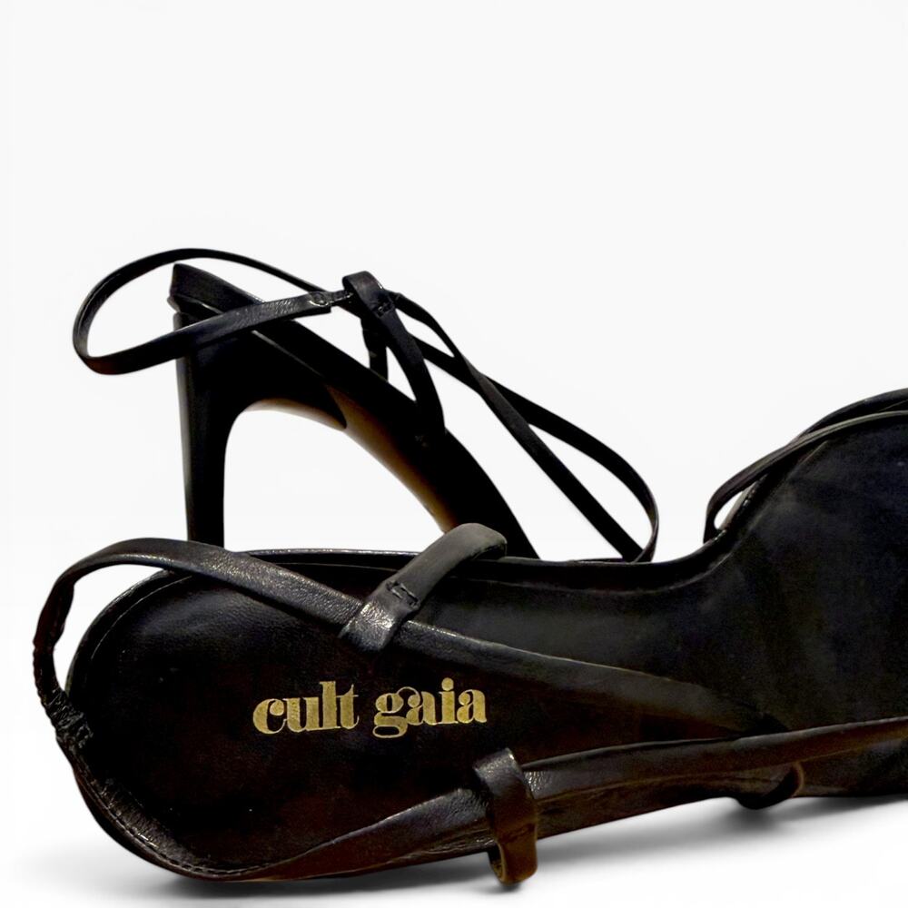 CULT GAIA Sandra Strappy Block Heel Sandal Black Leather EU 39 / US 9 - Picture 6 of 6